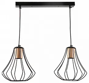 Подвесной светильник Imex MD.9050 MD.9050-2-P-BK+WOOD