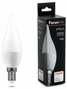 Лампа светодиодная Feron LB-1306 E14 6Вт 4000K 38048