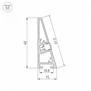 Профиль для плинтусов Arlight PLINTUS 052398