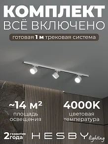 Комплект трековый Hesby Lighting Skylite №13 HSBL_kompl_S013_NI1W4K