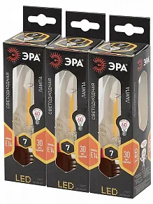 Лампа светодиодная Эра F-LED E14 7Вт 2700K F-LED B35-7W-827-E14