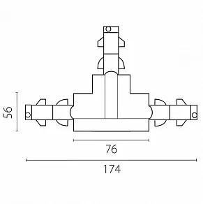 Соединитель T-образный для треков Lightstar Quattro/DALI 503137-R-DALIR