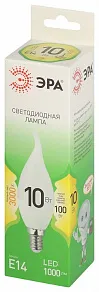 Лампа светодиодная Эра Green Line E14 10Вт 3000K LED BXS-10W-830-E14 GL
