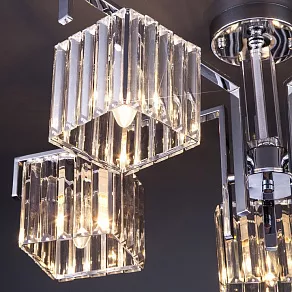 Люстра на штанге Eurosvet April 10126/5 хром/прозрачный хрусталь Strotskis Smart