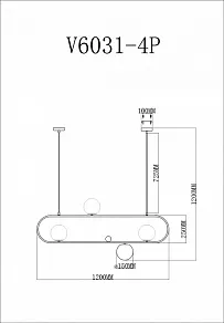 Подвесной светильник Moderli Miya V6031-4P