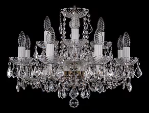 Подвесная люстра Bohemia Ivele Crystal 1402 1402/8_4/195/Pa/Leafs