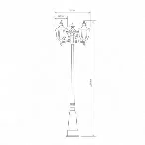 Фонарный столб Elektrostandard Taurus F/3 a031942