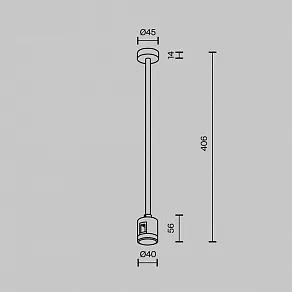 Основание на штанге Maytoni Accessories for tracks Flarity TRA158C-IPCL1-PT