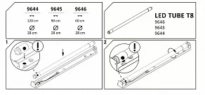 Лампа светодиодная Nowodvorski LED Tube G13 18Вт 3000K 9644