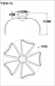 Потолочная люстра Moderli Astra V2840-CL