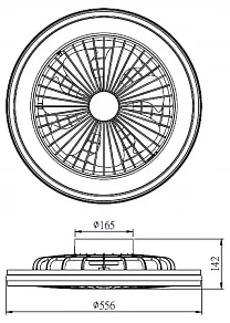 Светильник с вентилятором Mantra (люстры-вентиляторы) Gamer 7862