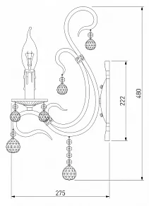 Бра Eurosvet Ernin 12505/1 античная бронза Strotskis