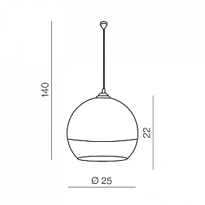 Подвесной светильник Azzardo Silver ball 25 AZ0733