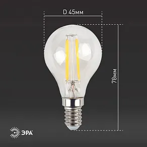 Лампа светодиодная Эра  E14 7Вт 2700K F-LED P45-7W-827-E14