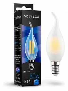 Лампа светодиодная Voltega Crystal E14 6Вт 4000K VG10-CW2E14cold6W-F