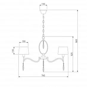 Подвесная люстра Eurosvet Madera 10093/8 хром/прозрачный хрусталь Strotskis