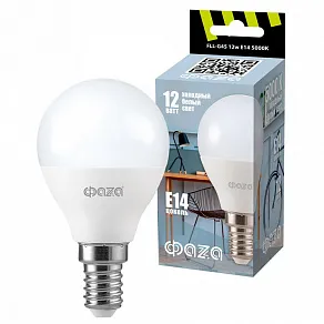 Лампа светодиодная Jazzway  E14 12Вт 5000K FLL- G45 12w E14 5000K