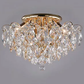 Потолочная люстра Eurosvet Crystal 10081/6 золото/прозрачный хрусталь Strotskis