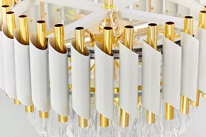 Подвесная люстра LUMINA DECO Funneli LDP 6003-400 WT+F.GD