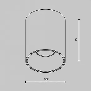 Накладной светильник Maytoni Alfa LED C064CL-8W2.7K-RD-B