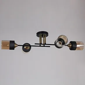 Люстра на штанге Reluce  48460-0.3-04 BK+COPPER