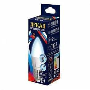 Лампа светодиодная Uniel яркая E27 7Вт 6500K UL-00011015