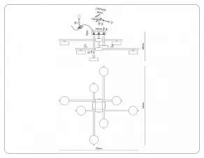Люстра на штанге Ambrella Light COMFORT FL51751