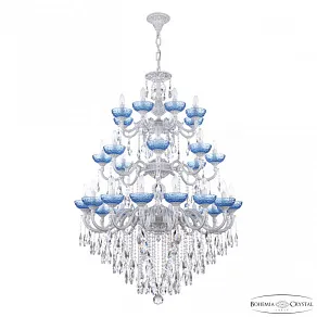 Подвесная люстра Bohemia Ivele Crystal AL7801 AL78101/16+8+8/300/3d B WMN P Aquamarine/M-1F