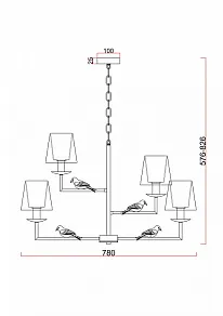 Подвесная люстра Freya Comfy FR5270PL-06W