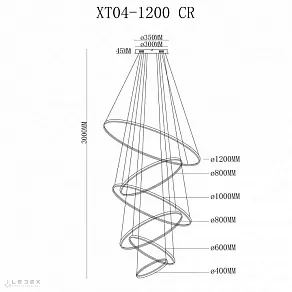 Подвесной светильник iLedex Axis XT04-D1200 CR