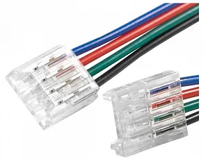 Соединитель лент линейный жесткий ELFLED  Conn-4p/w/4p-SMD-10mm