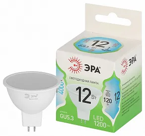 Лампа светодиодная Эра Green Line GU5.3 12Вт 4000K LED MR16-12W-840-GU5.3 GL