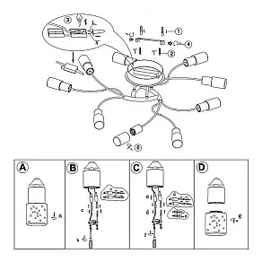 Люстра на штанге Globo Daye 56205-9D