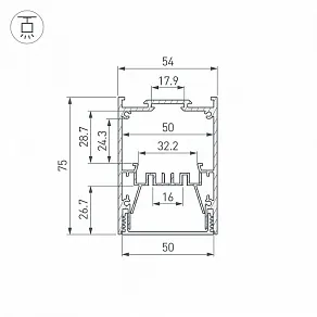 Профиль накладной Arlight LINE 053899