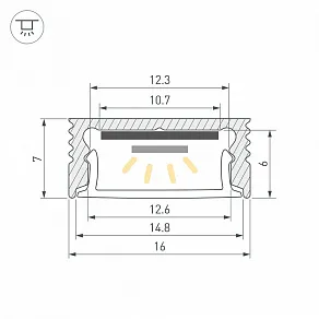 Профиль накладной Arlight SL 059785
