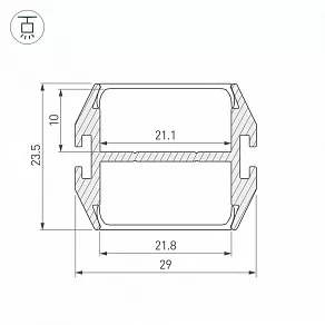 Профиль подвесной Arlight PLS-LOCK 032864