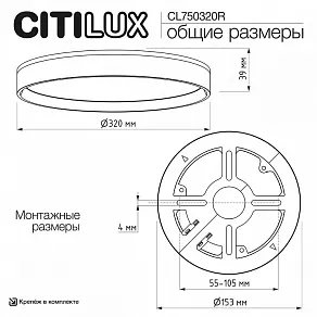 Накладной светильник Citilux ETALON CL750320R