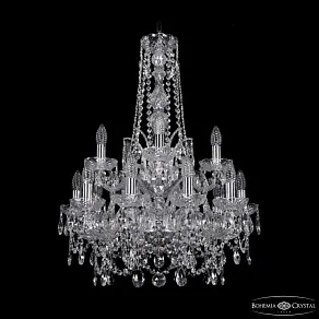 Подвесная люстра Bohemia Ivele Crystal 1411 1411/10+5/195/h-77/2d Ni