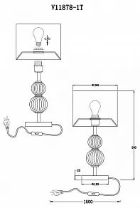 Настольная лампа декоративная Moderli Brumi V11878-1T