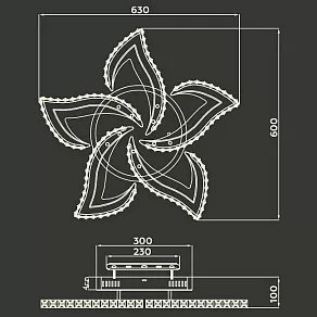Потолочная люстра Ambrella FA FA1724