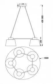 Подвесная люстра Freya Barbara FR5004PL-05CH