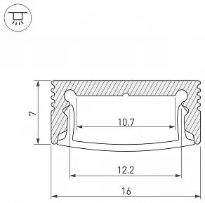 Профиль накладной Arlight SL-SLIM 037111