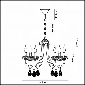 Подвесная люстра Odeon Light Corniola 3938/6