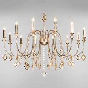 Подвесная люстра Eurosvet Telao 10120/12 золото/тонированный хрусталь Strotskis Smart (10110/12)