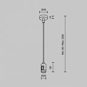 Подвес для трека Maytoni Accessories for tracks Flarity TRA157SW-B1-B