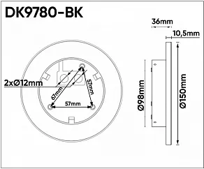 Накладной светильник Denkirs Alta DK9780-BK