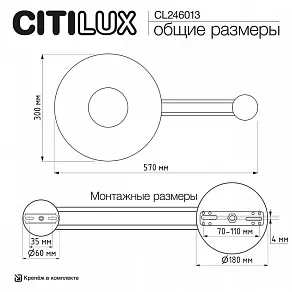 Накладной светильник Citilux MARES CL246013