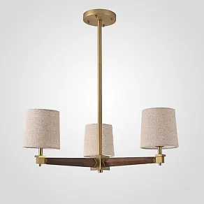 Люстра на штанге Imperiumloft Jorgenson Beige/Dark wood STAVRA01