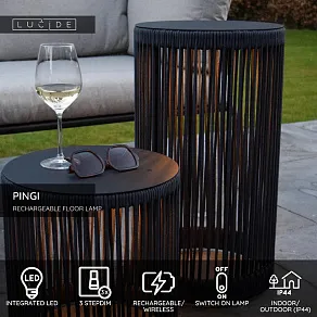 Наземный низкий светильник Lucide Pingi 06822/62/30