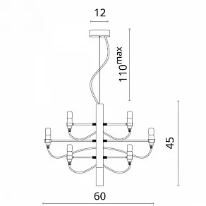 Подвесная люстра Divinare Molto 8030/02 LM-18